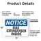Signmission Fire Extinguisher Inside OSHA Notice Sign, Plastic, 14in W x 10in L, 2PK OS-2PACK-NS-P-1014-L-12597 - alternate 3